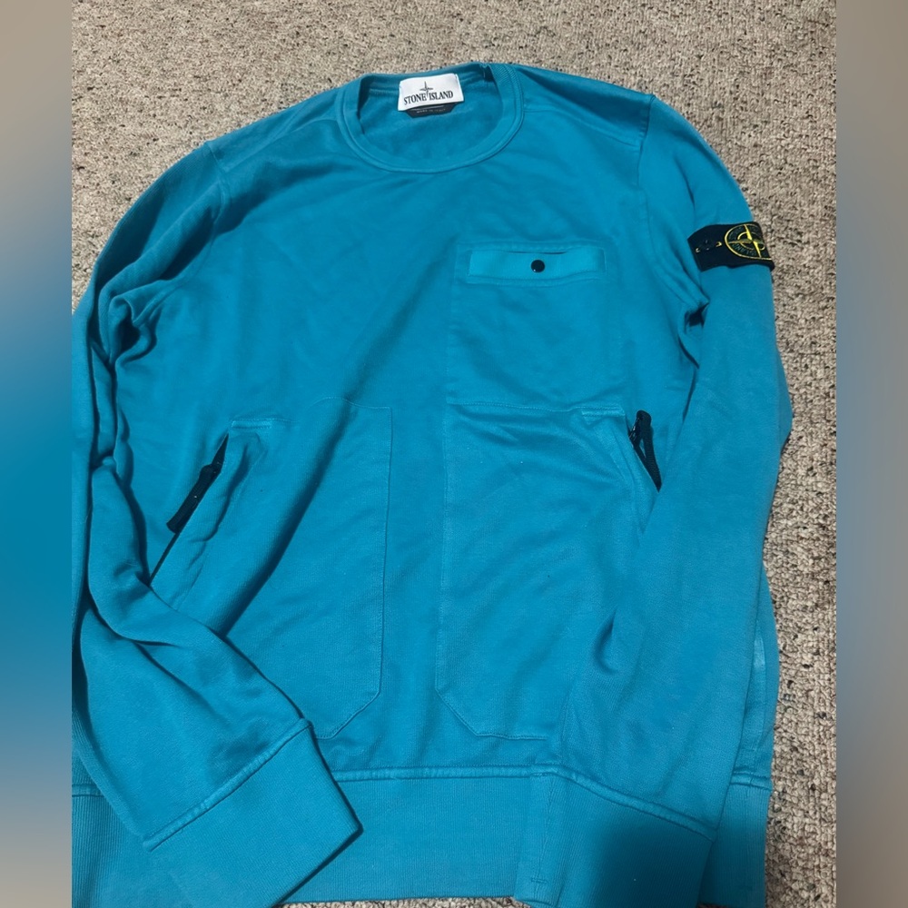Stone Island Men's Blue Sweater
